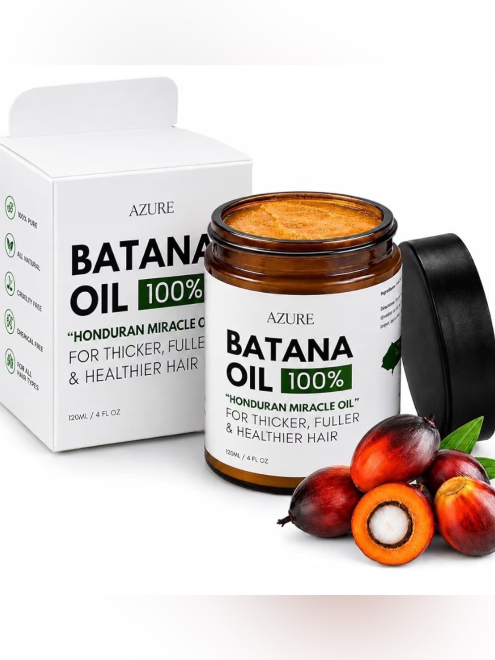 4 AZURE Batana Oil Paste for Hair Growth
